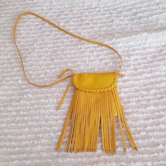 Steve Madden Handbags - Steve Madden Mustard Fringe Purse